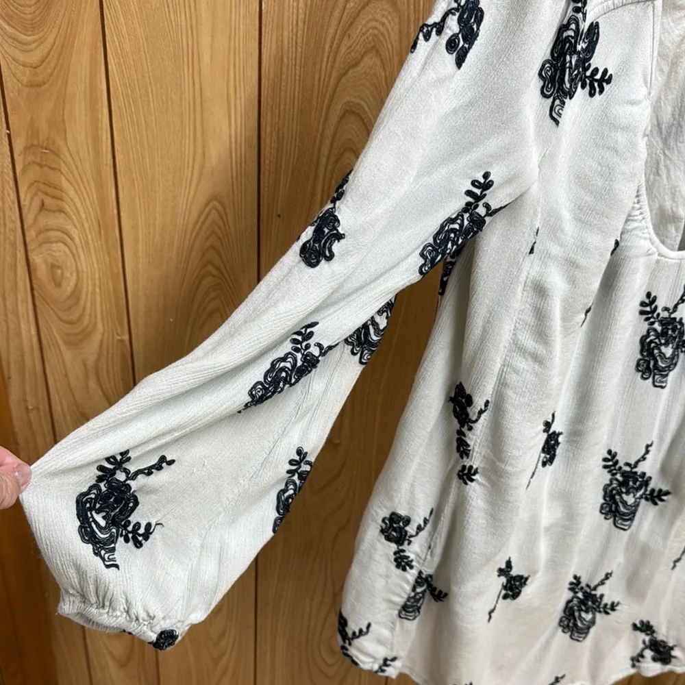 Free People Floral Emma Austin Embroidered Women's Tunic Dress Size Large